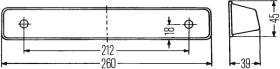 Hella 2KA001610001 - LUZ MATRICULA RECTANGULAR