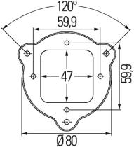 Hella 9XD161119007 - ANILLO ADAPTADOR PARA FAROS 60 MM