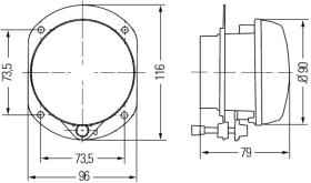 Hella 1N0008582011 - FARO NIEBLA 12V 90 MM