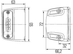 Hella 2KA010278021 - LUZ DE MATRICULA UNIVERSAL LED