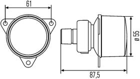 Hella 2PF008221011 - LUZ SITUACION,R5W