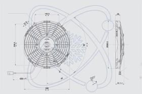 Electroauto 32C0003 - ELECTRO SPAL 284.5 MM ASP.12V 10 PA