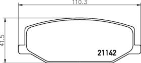 Pagid T0350 - T0350 SUZUKI JIMNY (FJ), 09/98 >