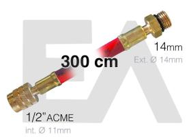 Electroauto 19M1122 - LATIGUILLO ROJO 300 CM - H-ACME / M-14 MM. R-134A