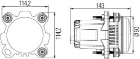 Hella 1BL012488021 - FARO 90 MM LED CRUCE /DRL/PO L4060