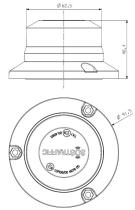 Rinder RV025100 - ROTATIVO LED NANOROT AMBAR BASE TORNILLO R65 (12-24V)